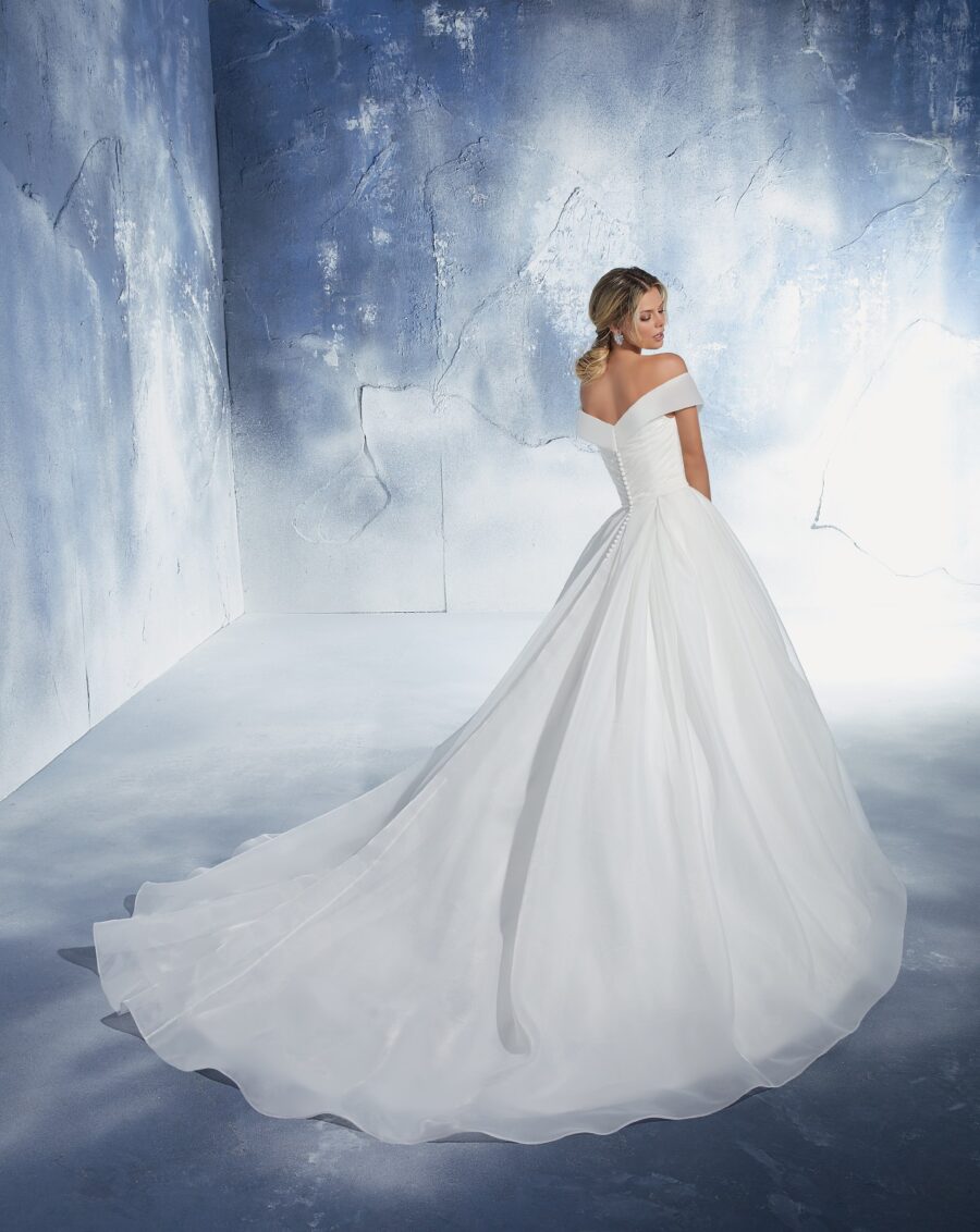 51461 abito da sposa classico in organza